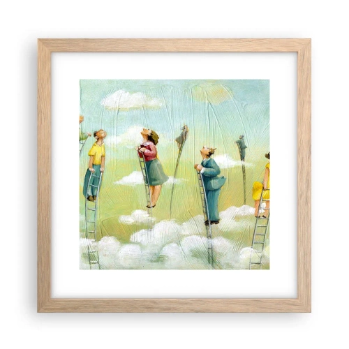 Poster in cornice rovere chiaro - Seguendo i propri sogni - 30x30 cm