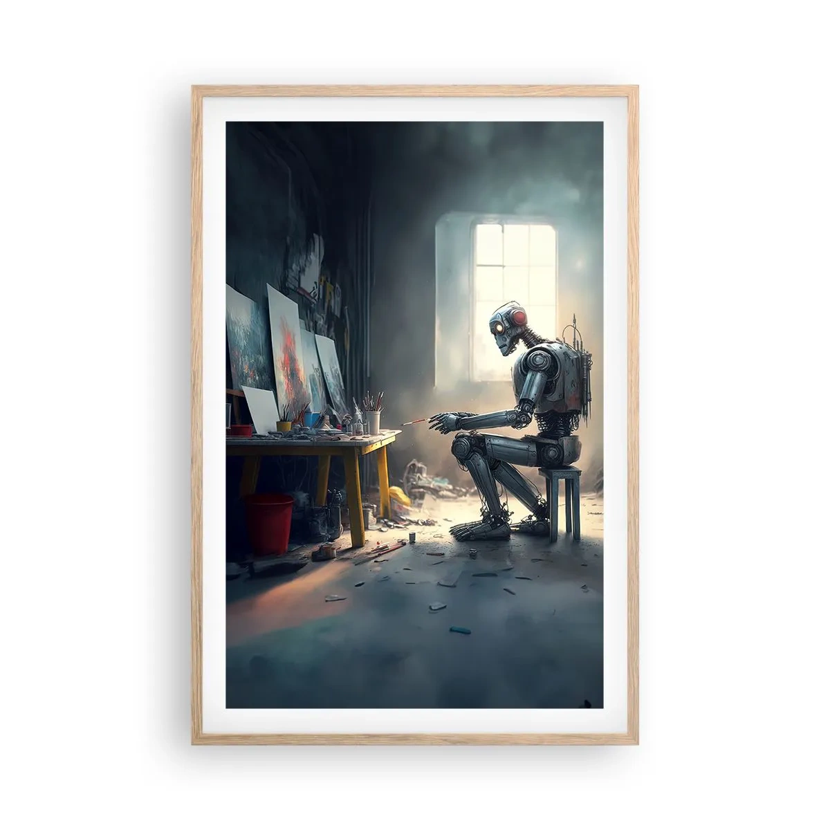 Poster in cornice rovere chiaro - Atto creativo - 61x91 cm