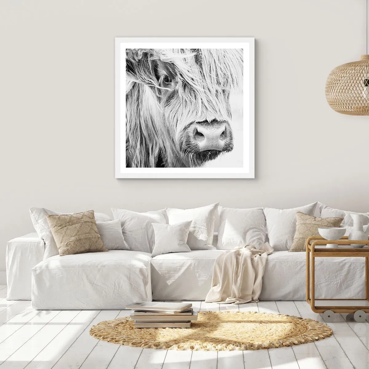 Poster in cornice bianca - Selvaticità scozzese - 40x40 cm