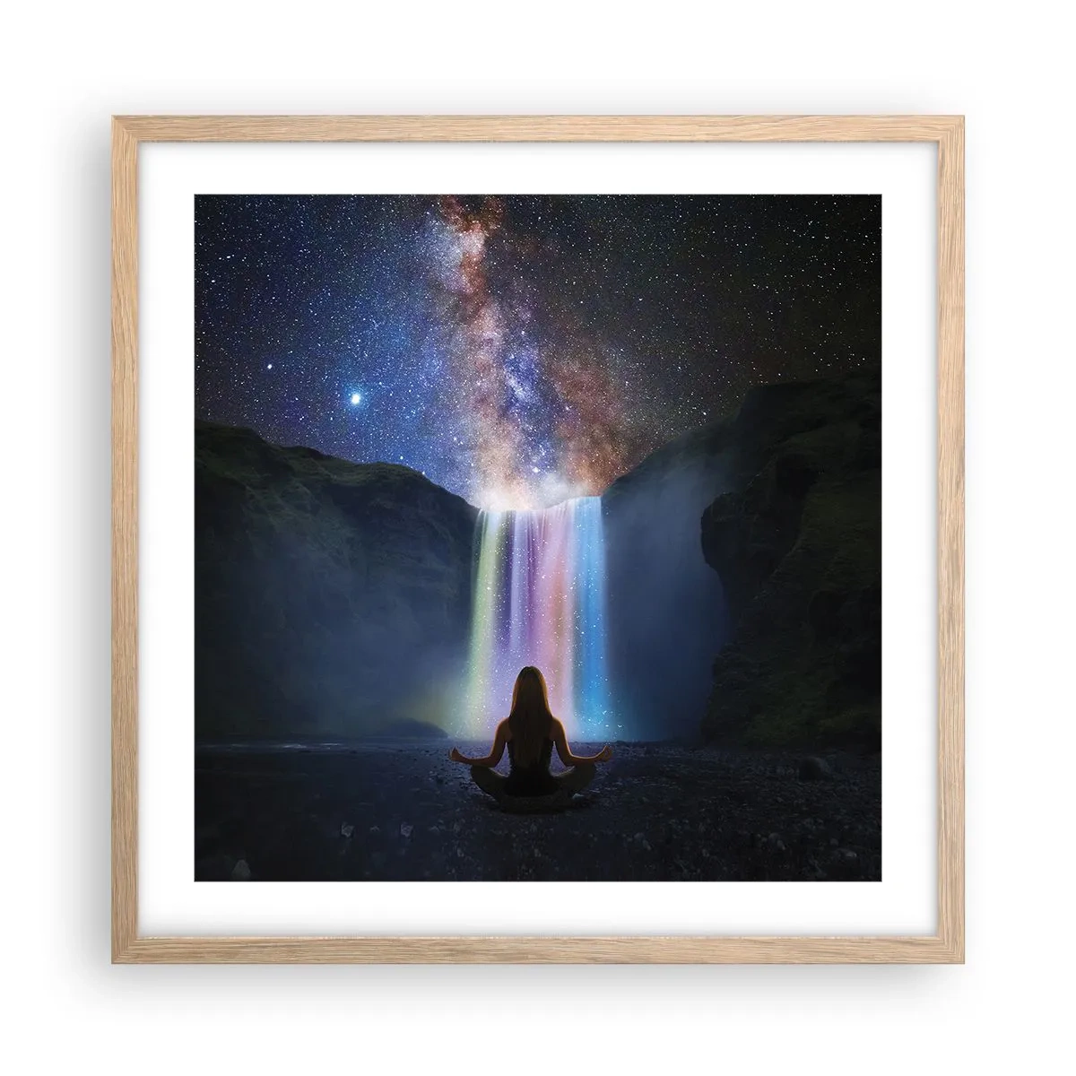 Poster in cornice rovere chiaro - Armonia assoluta - 50x50 cm