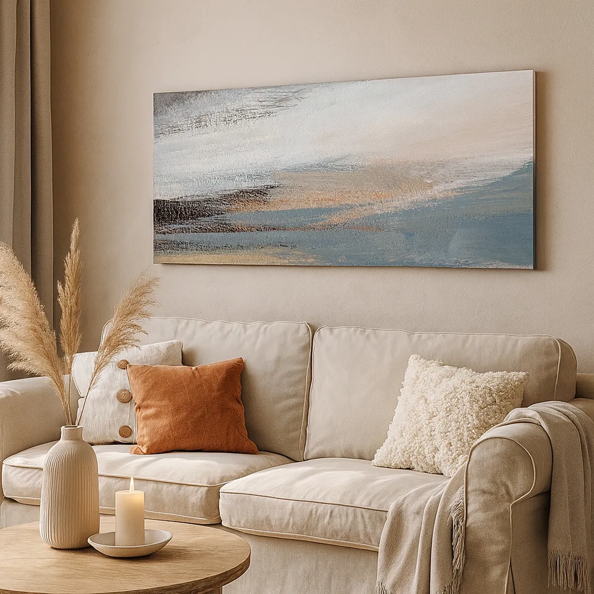 Quadro su tela - Stampe su Tela - Astrazione: paesaggio del nord - 30x30 cm