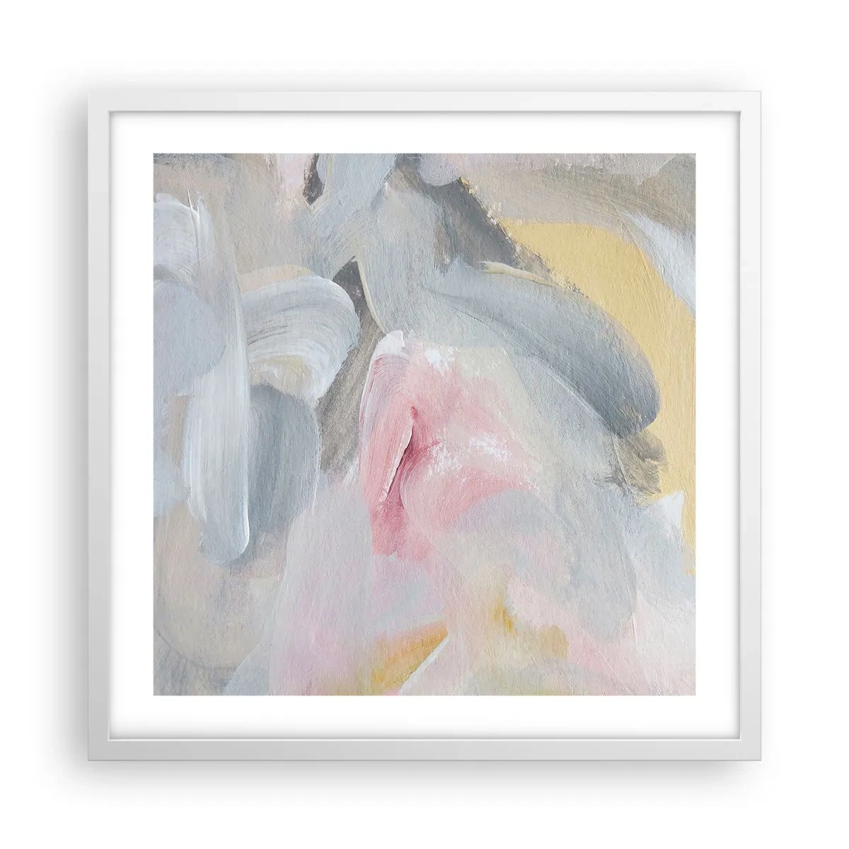 Poster in cornice bianca - Nel mondo pastello - 50x50 cm