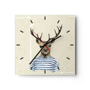 Orologio da parete - Orologio in Vetro - Mi piacciono le camicie a righe! - 40x40 cm