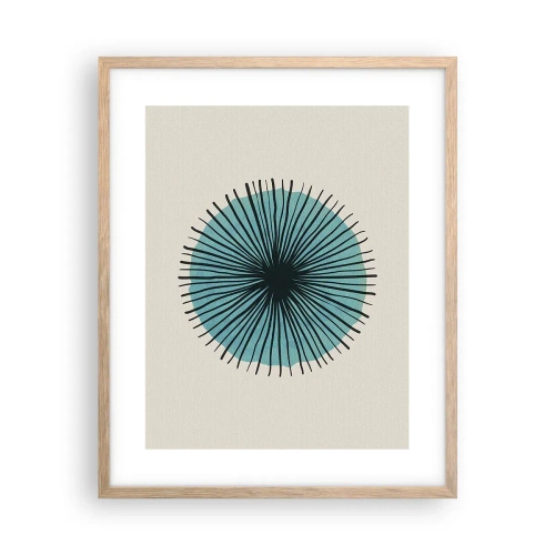 Poster in cornice rovere chiaro - Radiosamente nel blu - 40x50 cm