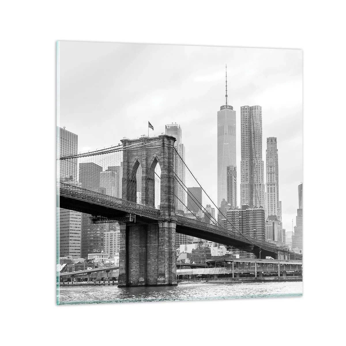 Quadro su vetro - Atmosfera di New York - 30x30 cm