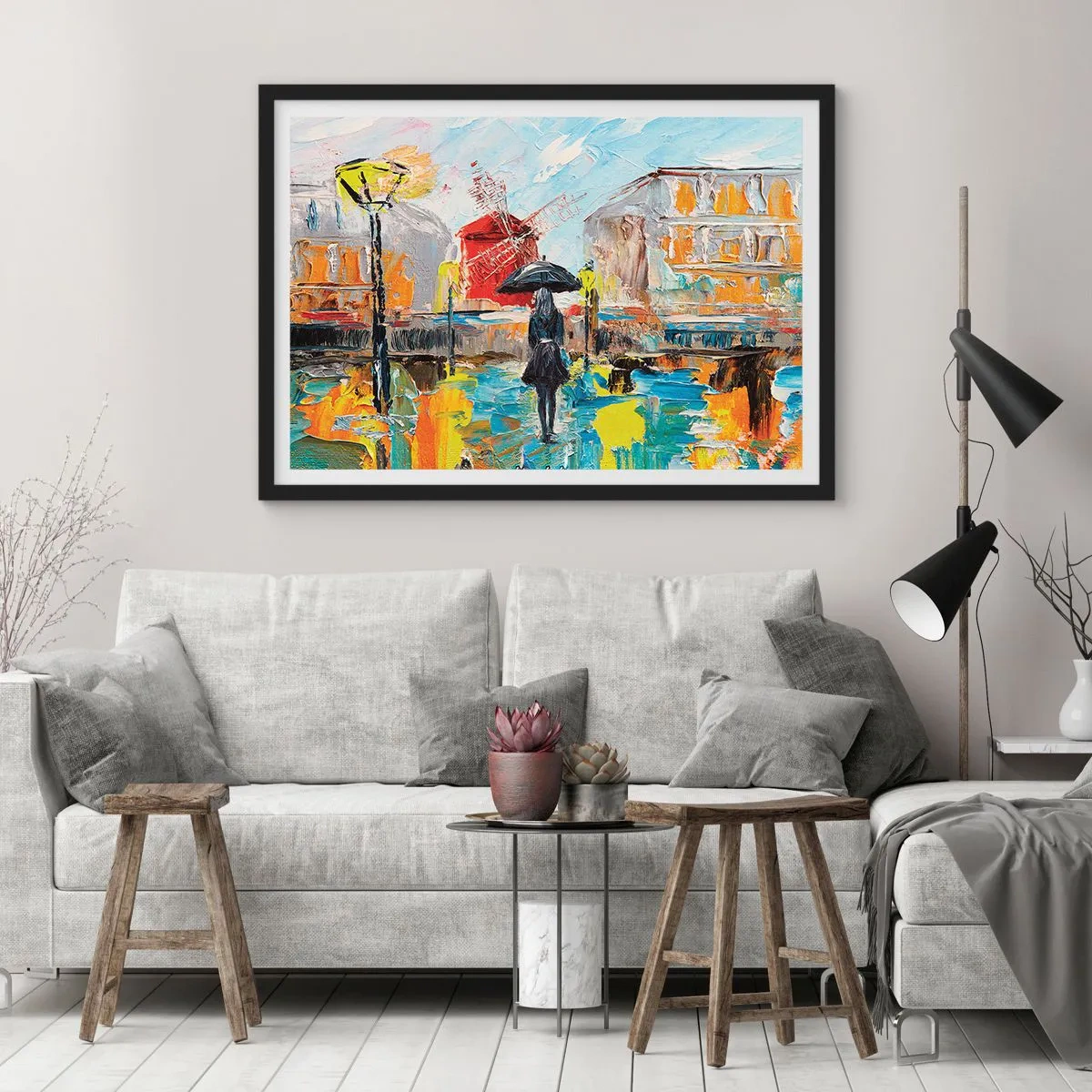 Poster in cornice nera - Leggende di Parigi - 50x40 cm