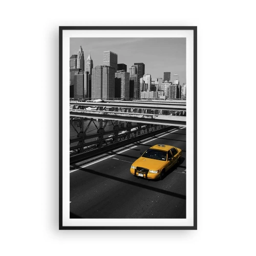Poster in cornice nera - Il colore della grande città - 61x91 cm