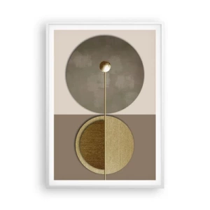 Poster in cornice bianca - Equilibrio perfetto - 70x100 cm