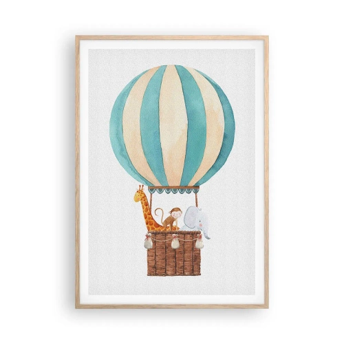 Poster in cornice rovere chiaro - Una gita fantastica - 70x100 cm