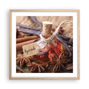 Poster in cornice rovere chiaro - Verso l'unità del corpo e dell'anima - 50x50 cm