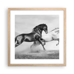 Poster in cornice rovere chiaro - Angeli e demoni - 40x40 cm