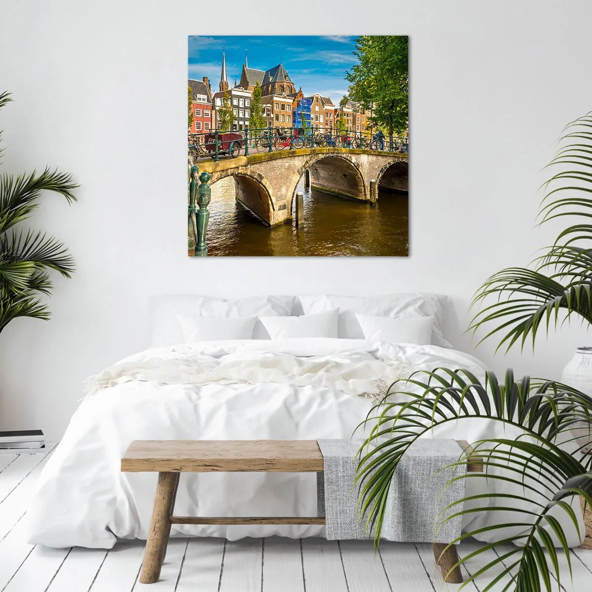 Quadro su tela - Stampe su Tela - La primavera sul canale - 60x60 cm