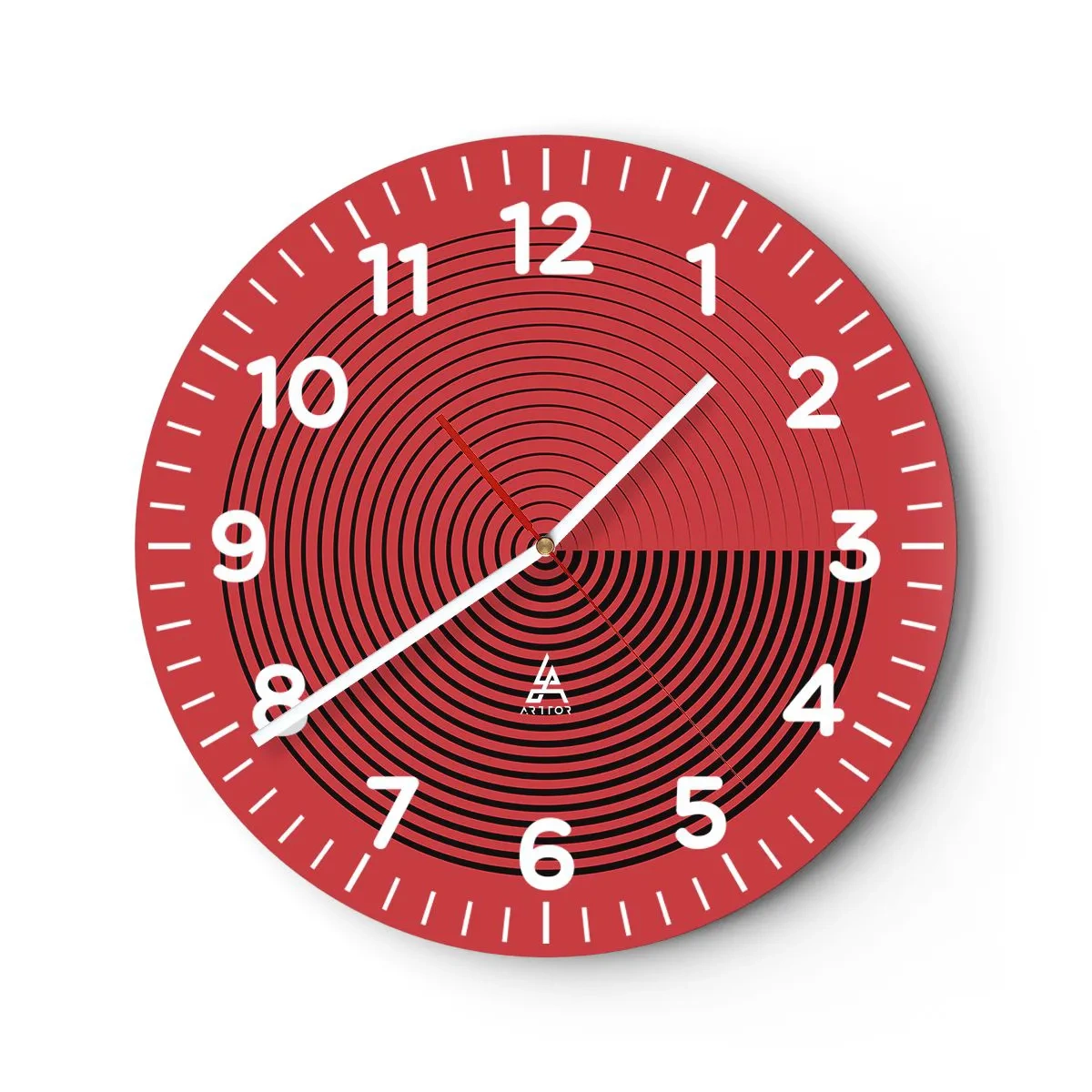 Orologio da parete - Orologio in Vetro - Movimento circolare - 30x30 cm