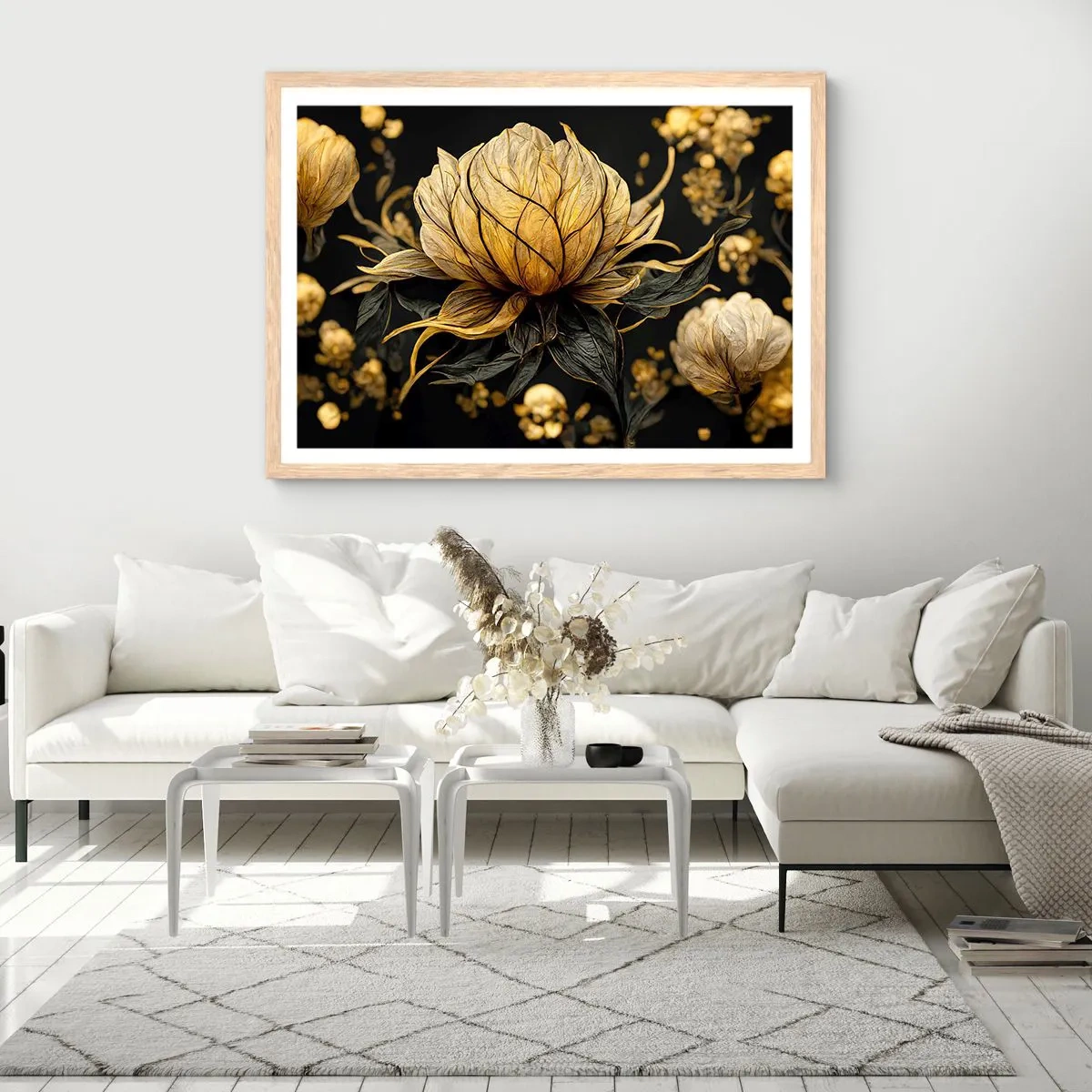 Poster in cornice rovere chiaro - Delicata fragilità - 70x50 cm