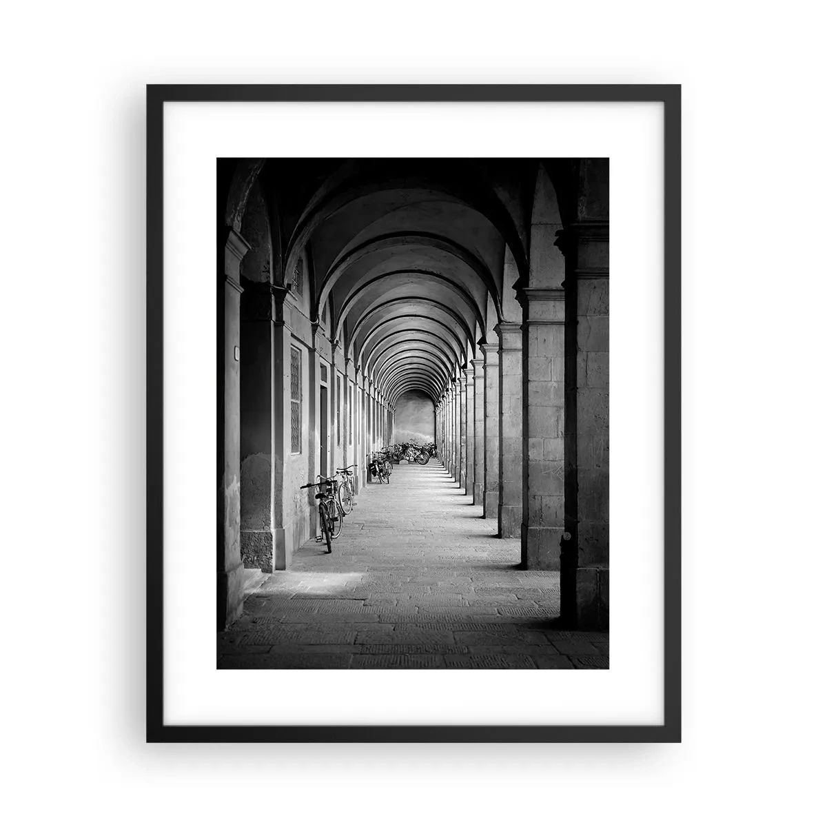 Poster in cornice nera - Sotto i portici - 40x50 cm