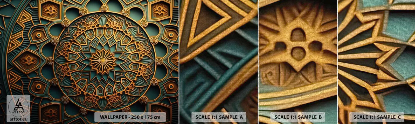 Campione di Fotomurale Premium Canvas - Atmosfera araba - Mosaico, Arabo, Decorazioni - 100x30 cm