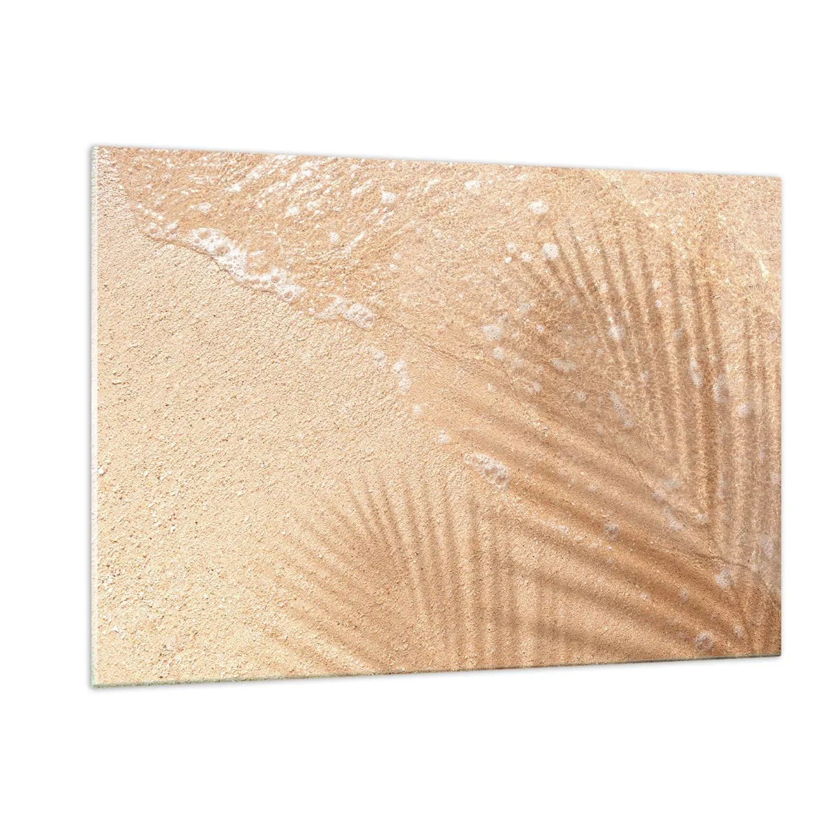 Quadro su vetro - Spiaggia e ombra sulla sabbia - 120x80cm - Ombra di un'estate bollente - Decorazione murale moderna per soggiorno e camera da letto ARTTOR