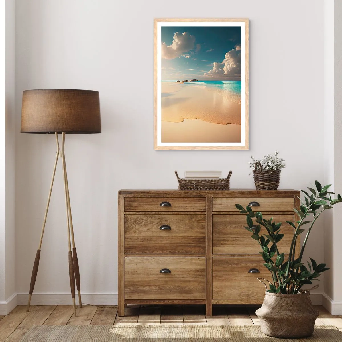 Poster in cornice rovere chiaro - Giornata ideale - 40x50 cm