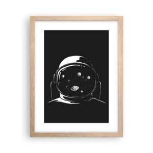 Poster in cornice rovere chiaro - Panorama niente male - 30x40 cm