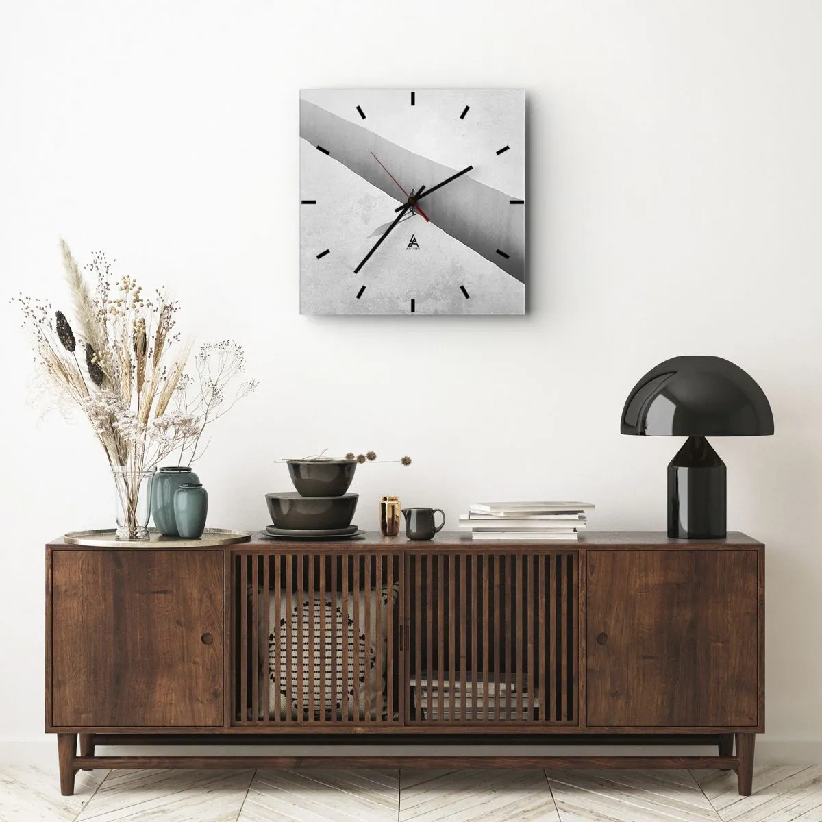 Orologio da parete - Orologio in Vetro - Un obiettivo chiaro - 40x40 cm
