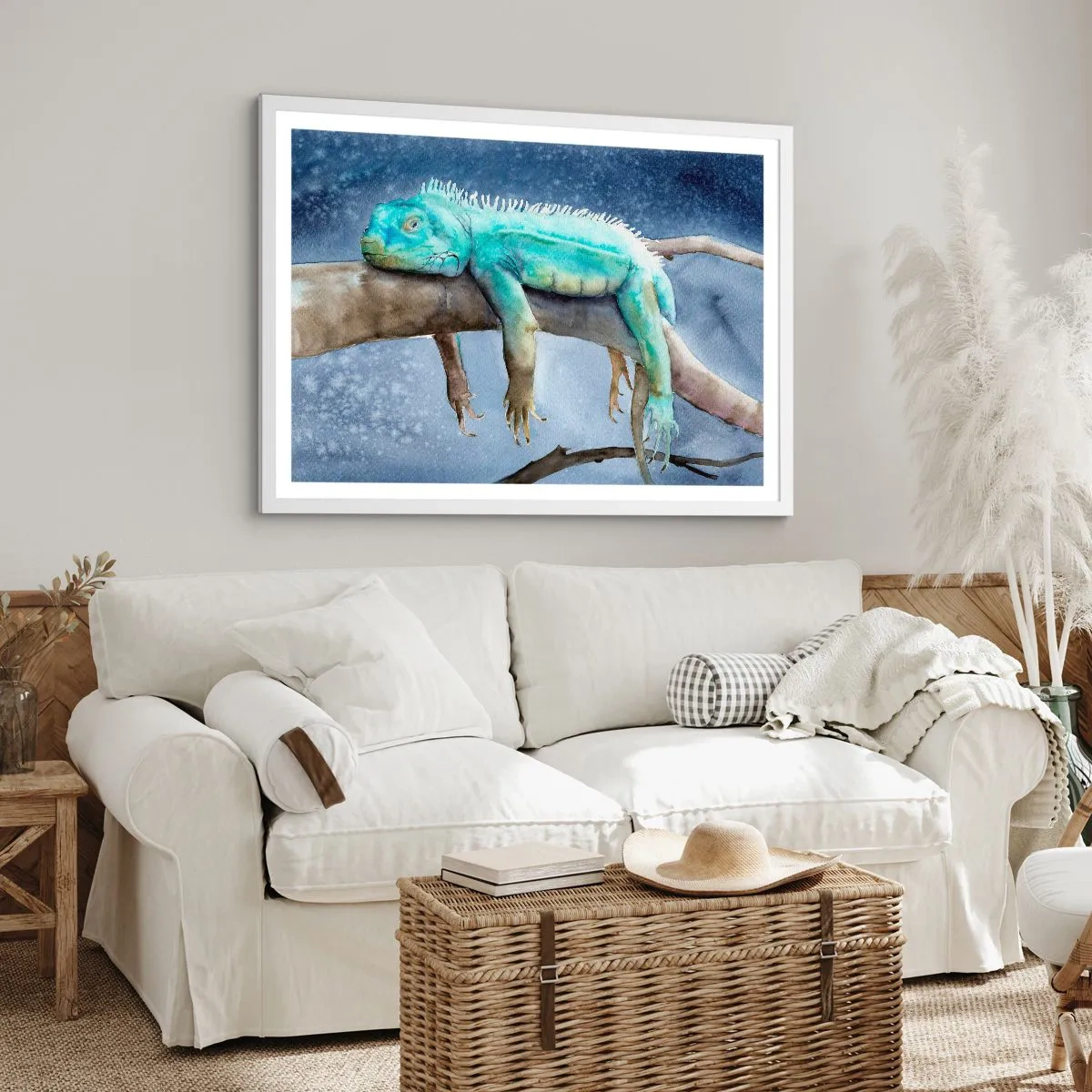 Poster in cornice bianca - Va tutto bene! - 100x70 cm