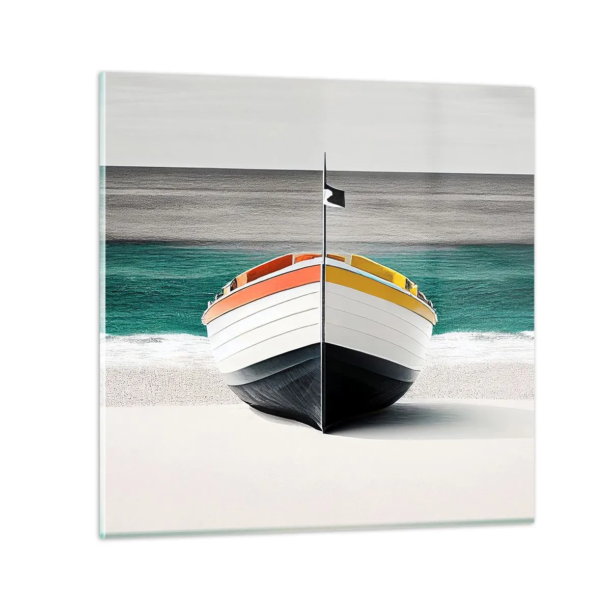 Quadro su vetro - Al suo posto - 50x50 cm