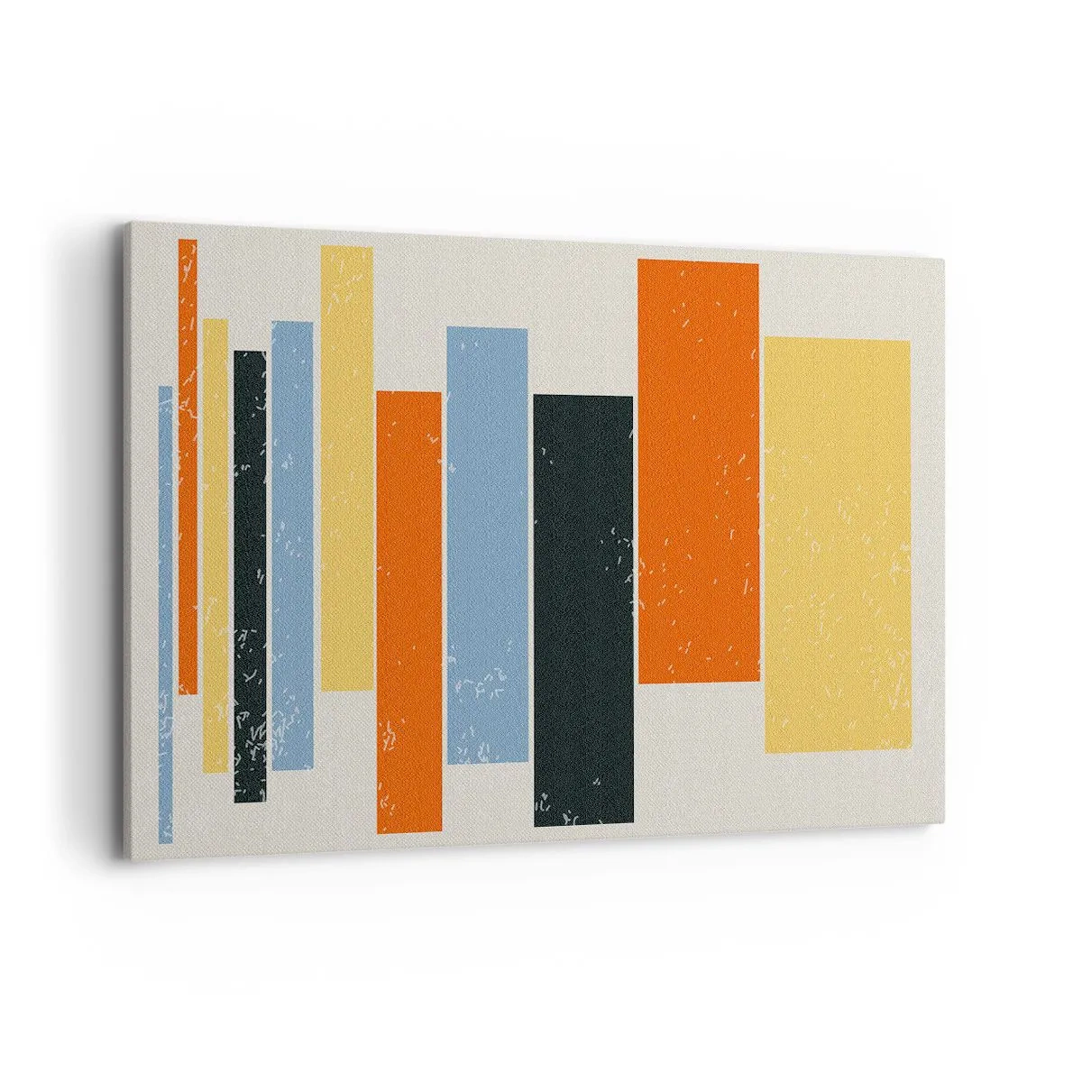 Quadro su tela - Stampe su Tela - Rettangoli colorati in una disposizione moderna - 100x70cm - Notazione musicale - Decorazione murale moderna per soggiorno e camera da letto ARTTOR