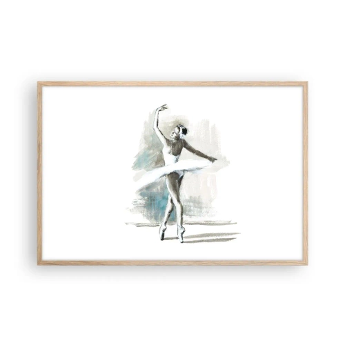 Poster in cornice rovere chiaro - Tramutata in un cigno - 91x61 cm
