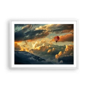 Poster in cornice bianca - Volo perché voglio - 70x50 cm