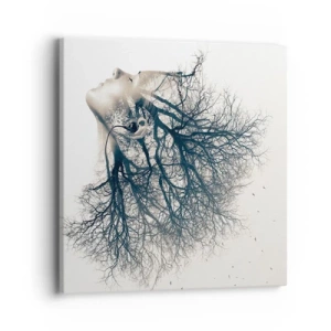 Quadro su tela - Stampe su Tela - In ascolto del sussurro dell'albero - 40x40 cm