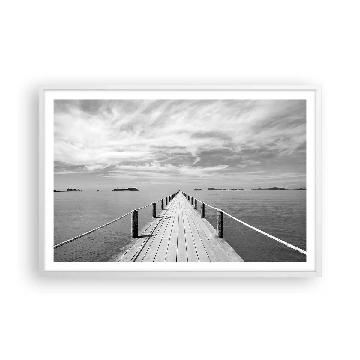 Poster in cornice bianca - Forse un viaggio... - 91x61 cm