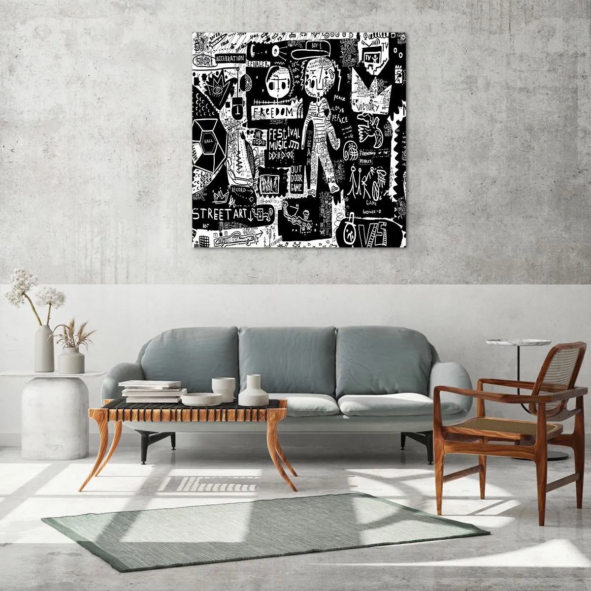 Quadro su vetro - Gioventù spirituale di giustizia e gioia - 70x70 cm