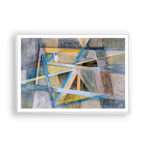 Poster in cornice bianca - Dritto o obliquo? - 100x70 cm