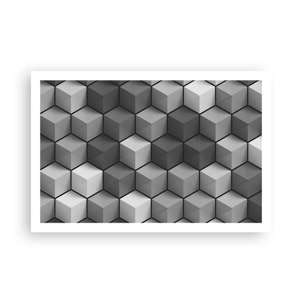 Poster - Puzzle cubista - 91x61 cm