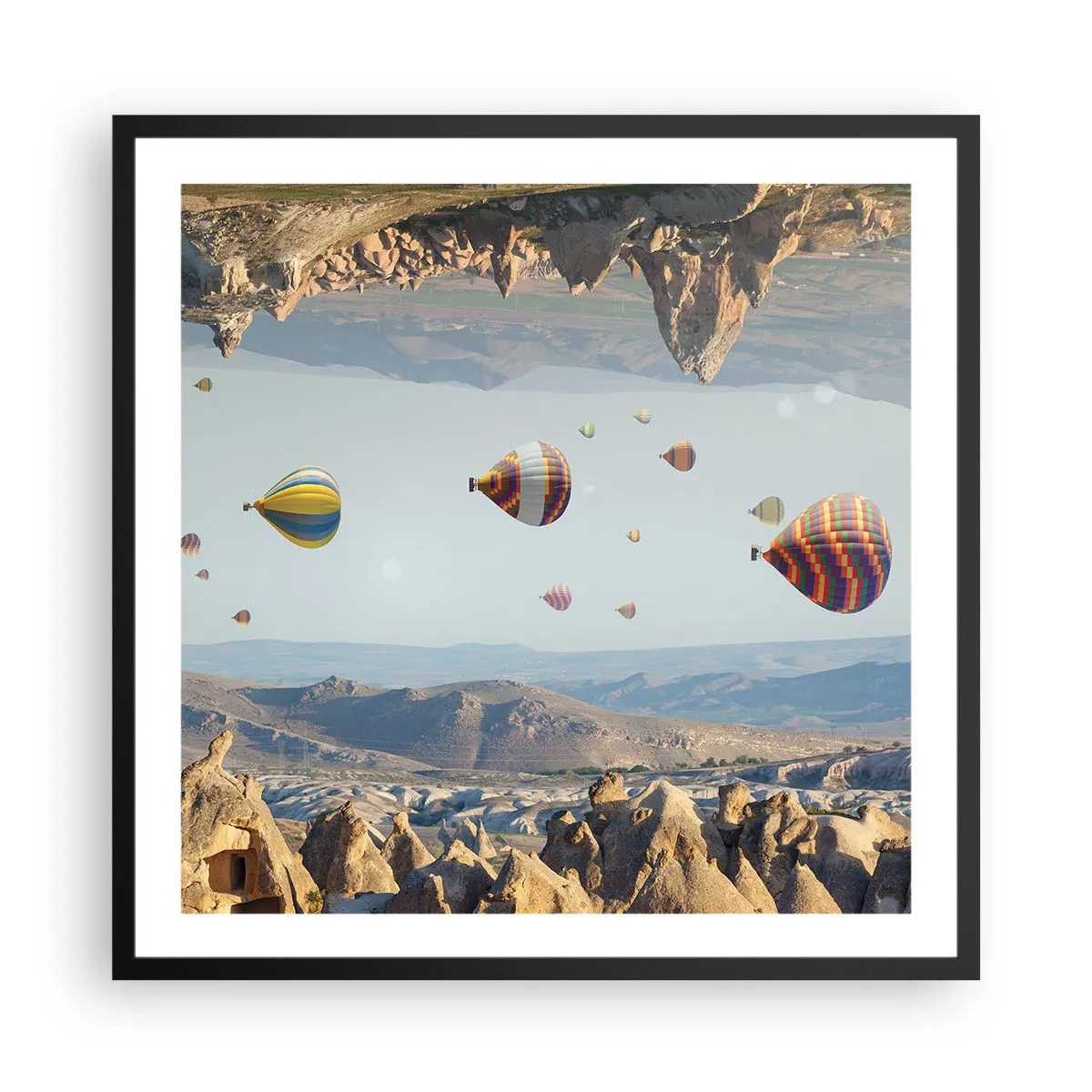 Poster in cornice nera - Qui tutto è possibile - 60x60 cm