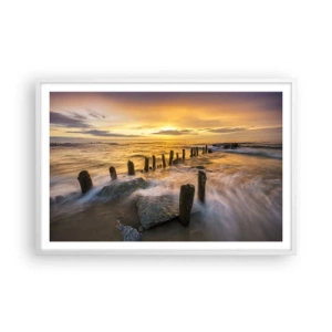 Poster in cornice bianca - La bellezza selvatica del Baltico - 91x61 cm