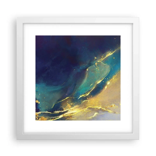 Poster in cornice bianca - La palude dorata - 30x30 cm