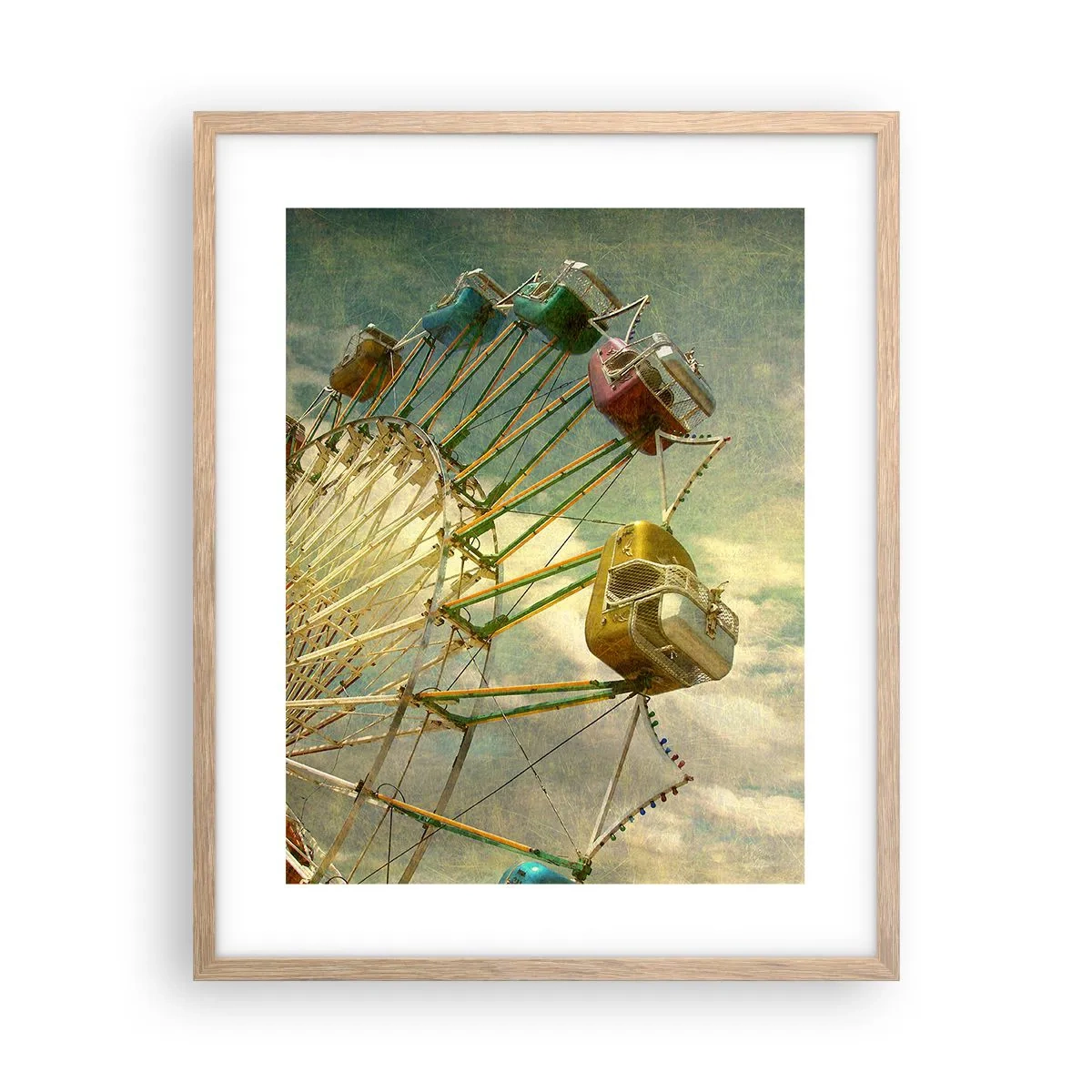 Poster in cornice rovere chiaro - Il divertimento comincia... - 40x50 cm