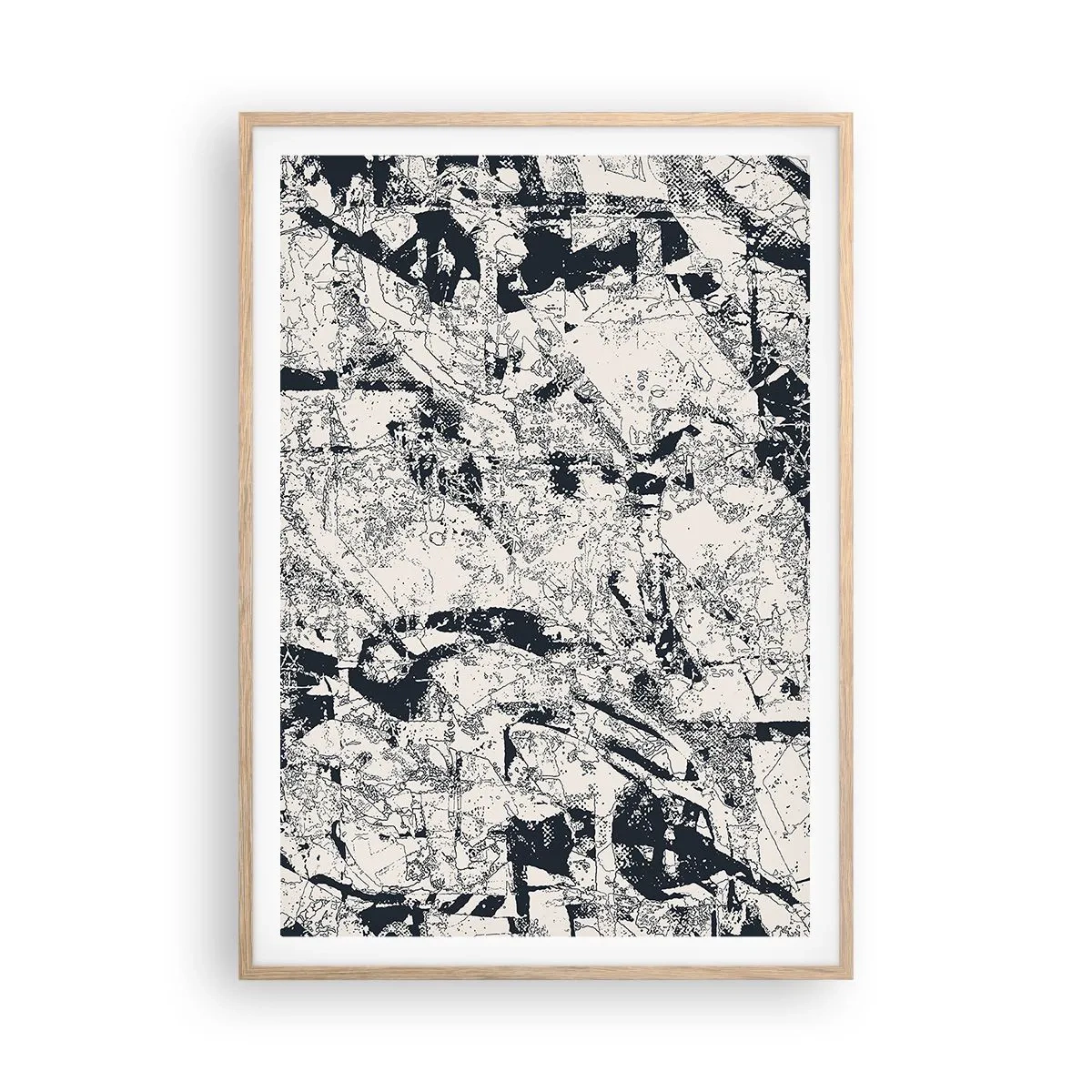 Poster in cornice rovere chiaro - La compenetrazione degli opposti - 70x100 cm