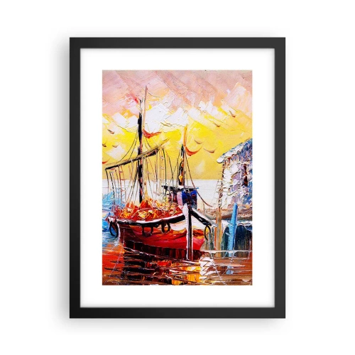 Poster in cornice nera - Ritorno felice - 30x40 cm