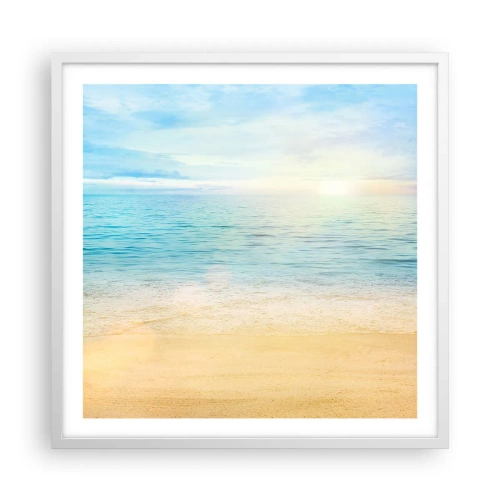 Poster in cornice bianca - Il grande blu - 60x60 cm