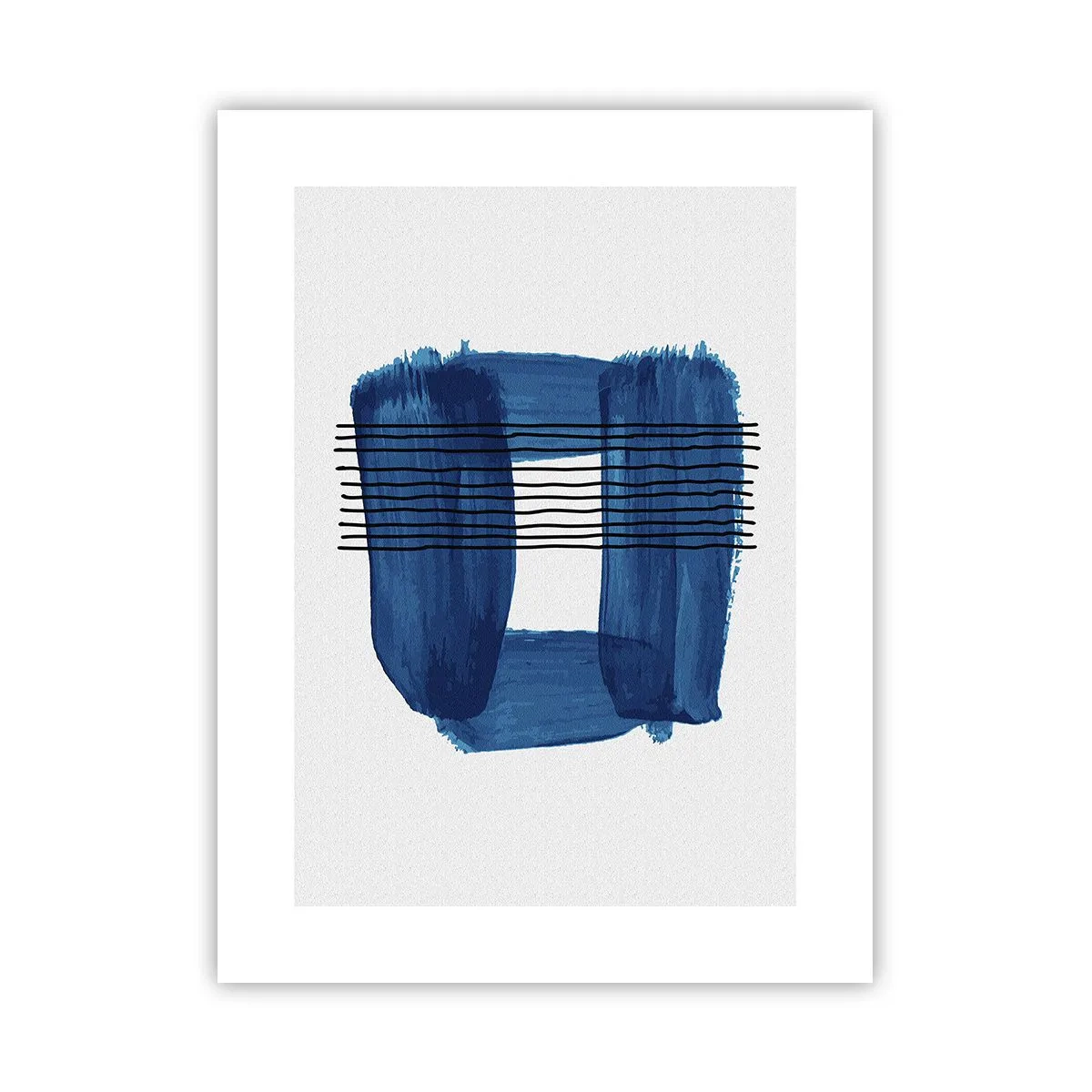 Poster - Composizione blu e nera - 30x40 cm