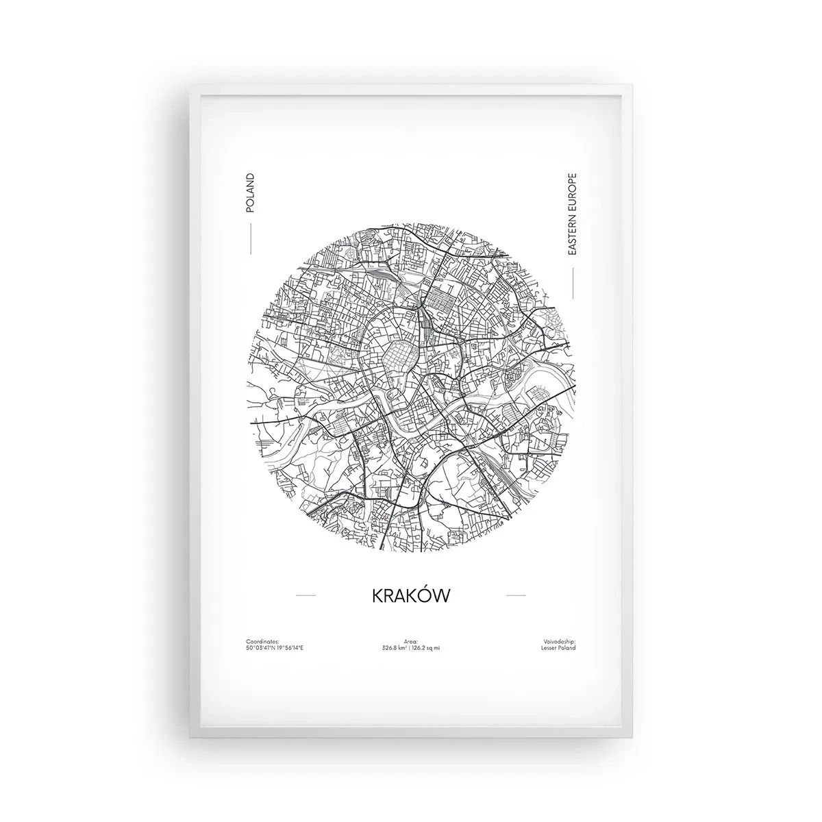 Poster in cornice bianca - Anatomia di Cracovia - 61x91 cm