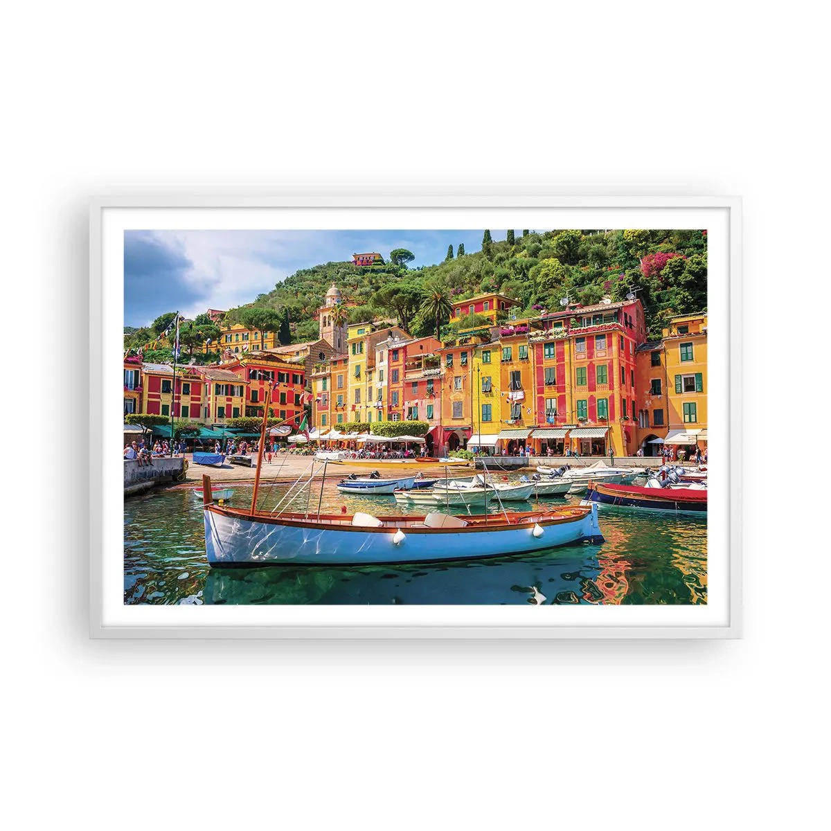 Poster in cornice bianca - Mattino italiano - 91x61 cm