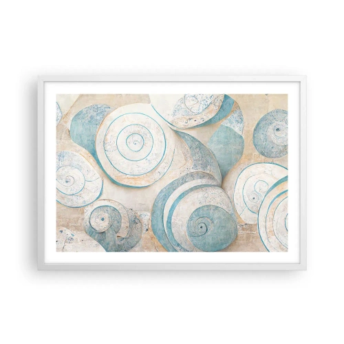 Poster in cornice bianca - Cosa nasconde la chiocciola? - 70x50 cm