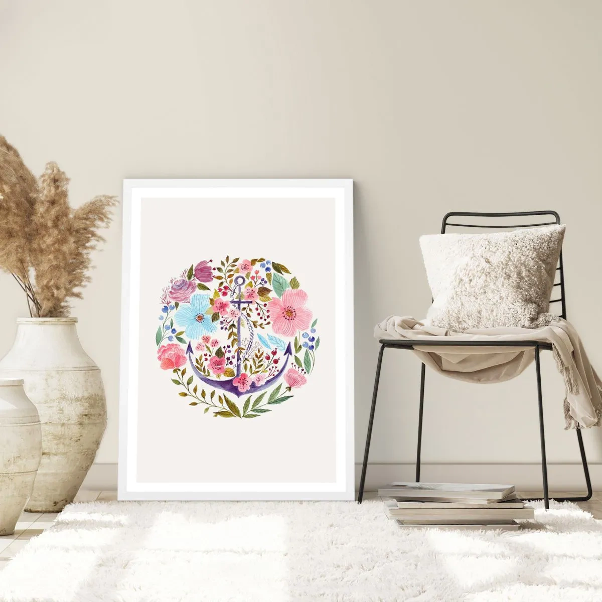 Poster in cornice bianca - Il bel sogno del marinaio - 30x40 cm