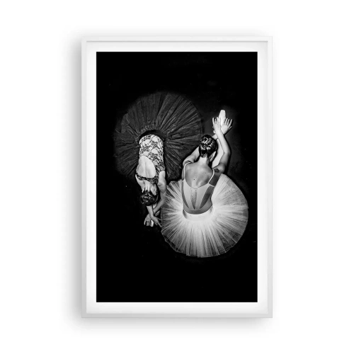 Poster in cornice bianca - Yin e yang -  equilibrio ideale - 61x91 cm