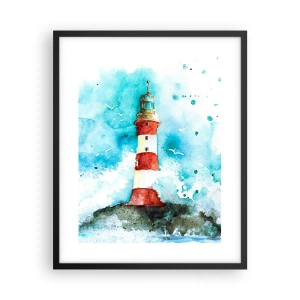 Poster in cornice nera - L'unità dei quattro elementi - 40x50 cm