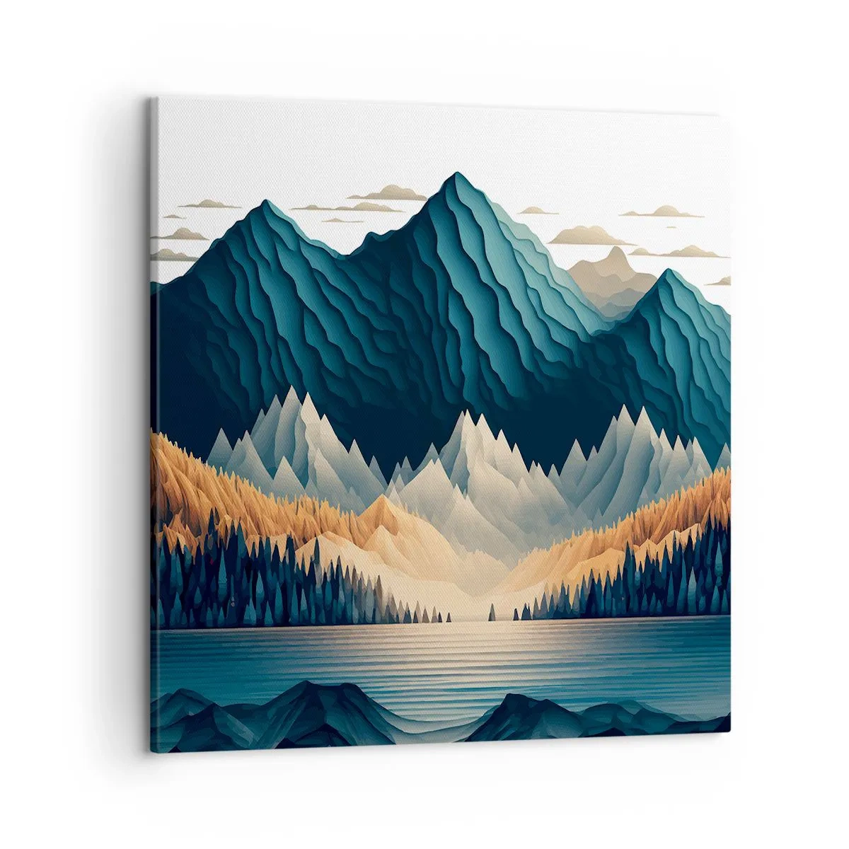 Quadro su tela - Stampe su Tela - Perfetto paesaggio montano - 50x50 cm