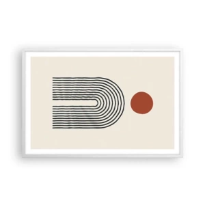 Poster in cornice bianca - Magnetismo di forme e colori - 91x61 cm